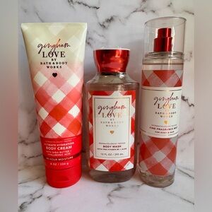 ♥️Bath & Body Works Gingham Love Body Wash, Cream & Fragrance Mist Brand New♥️